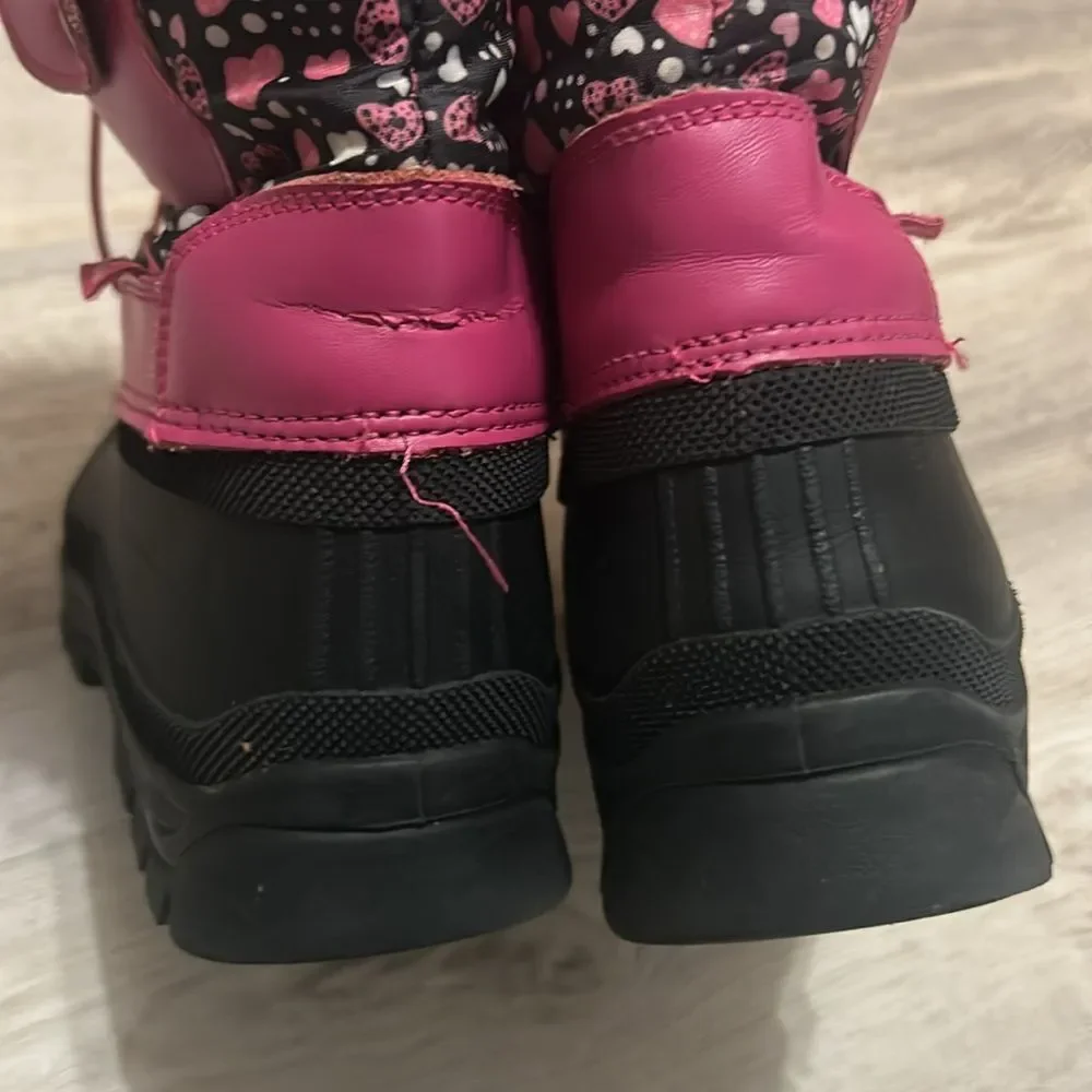 Dream Pairs Pink and Black Kids Boots
